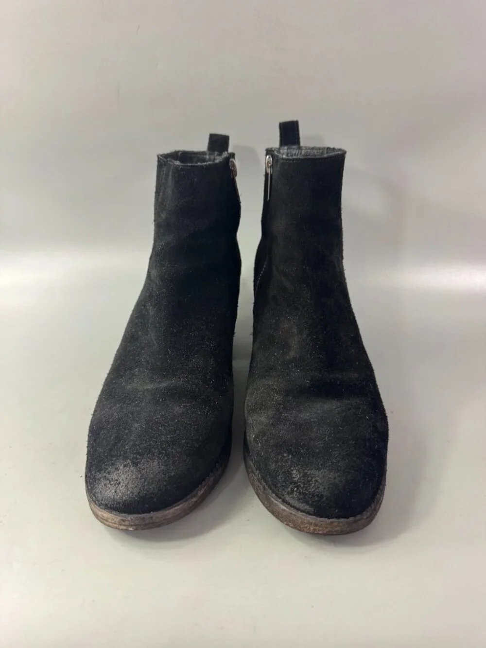FRYE Women’s Alton Chelsea Ankle Boots Black Leather Block Heels Boho Western 10